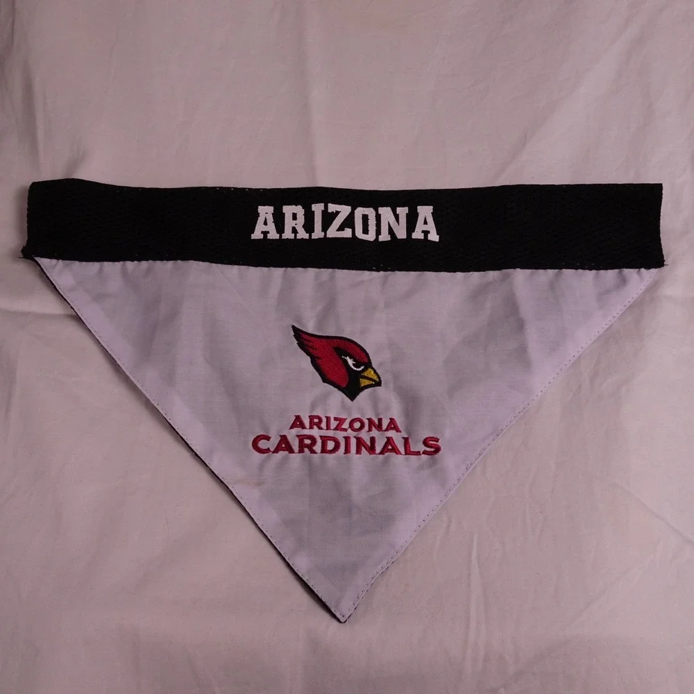 Arizona Cardinals dog jersey‎ bandana & water tumbler. Never used.
